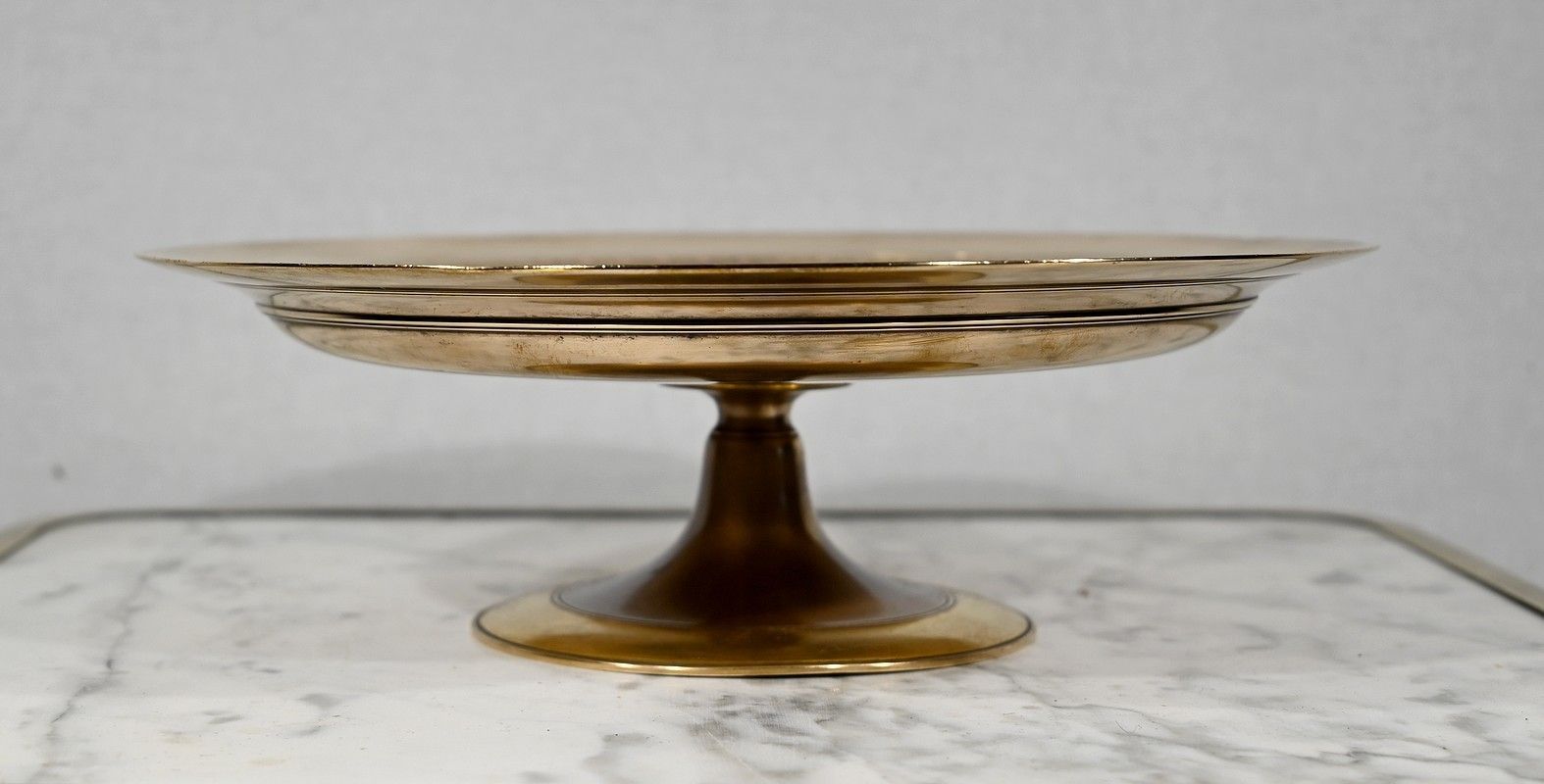 Home Decor Tazza Cup In Gilt Bronze, Signed F. Levillain, F. Barbedienne, 19th Century photo