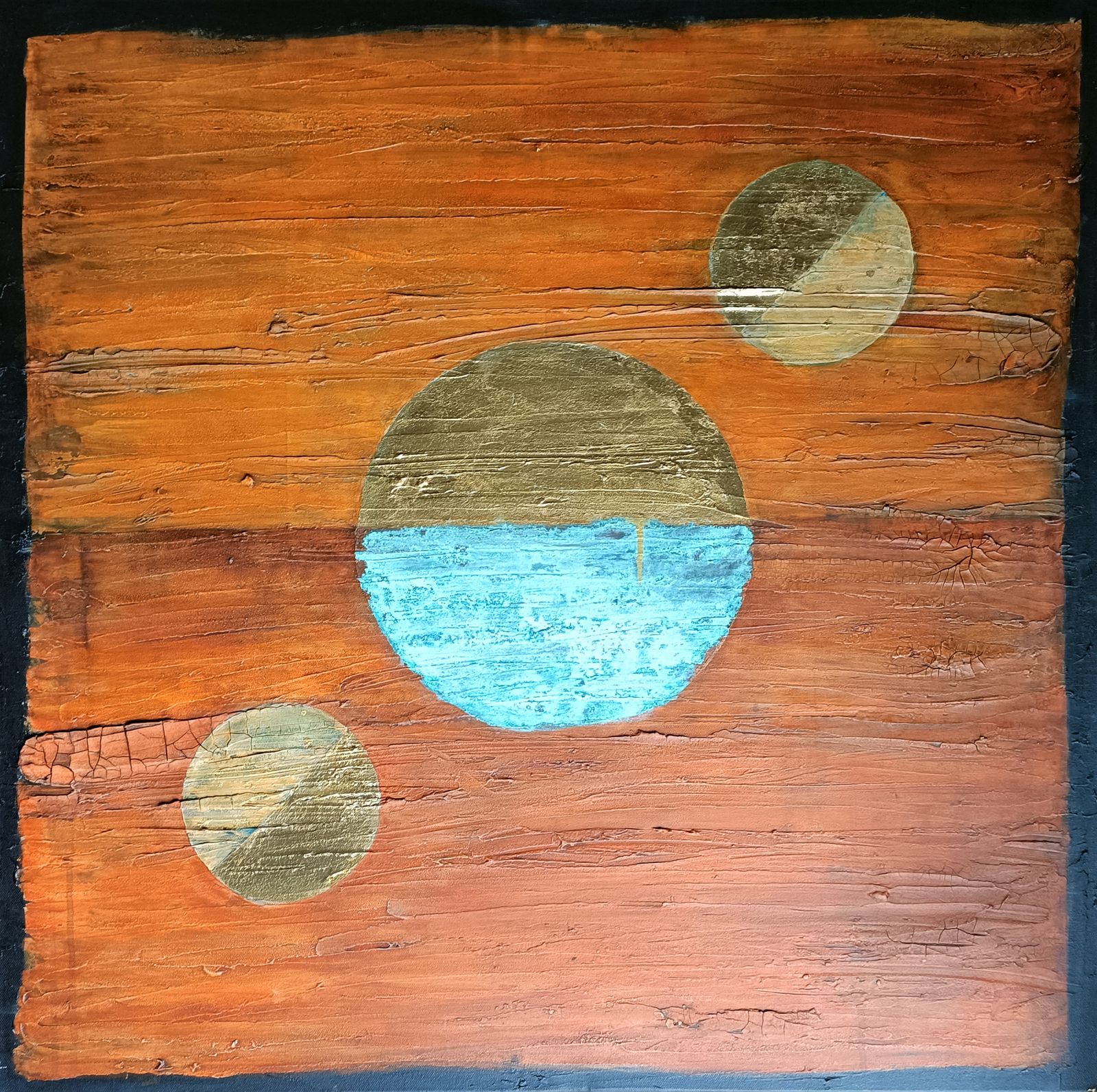 Sunspots. Mixed Media Abstract Painting