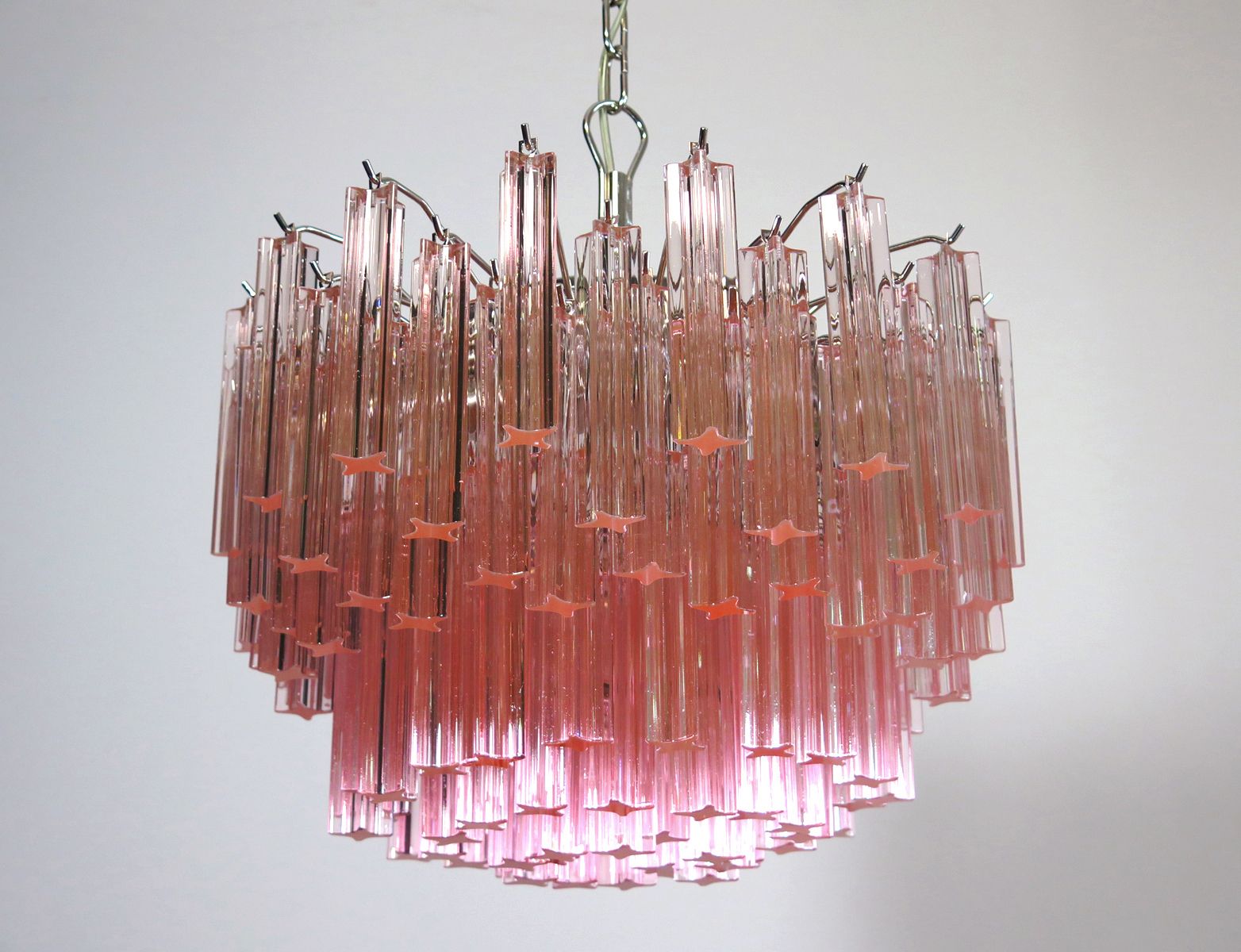 Lighting Gorgeous Murano Vintage Chandelier – 107 Pink Quadriedri photo