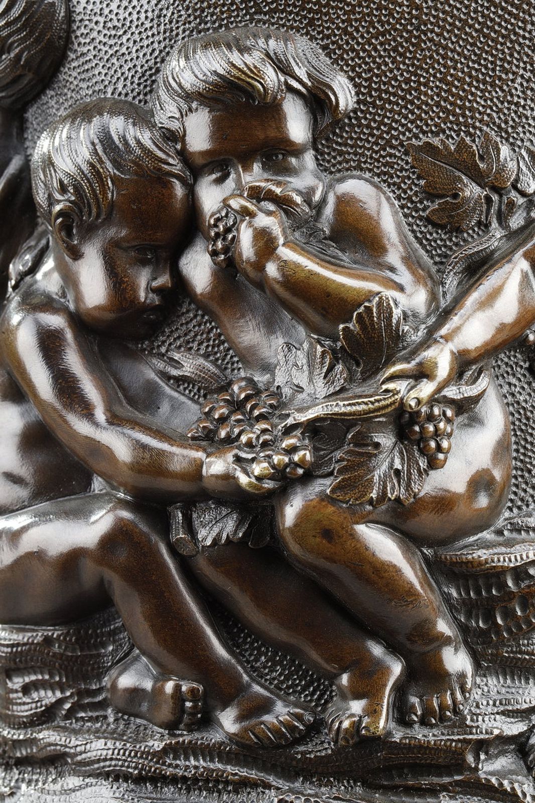 photo buy Bronze Vase With Harvesting Putti In The Gout Of Clodion, 19th Century