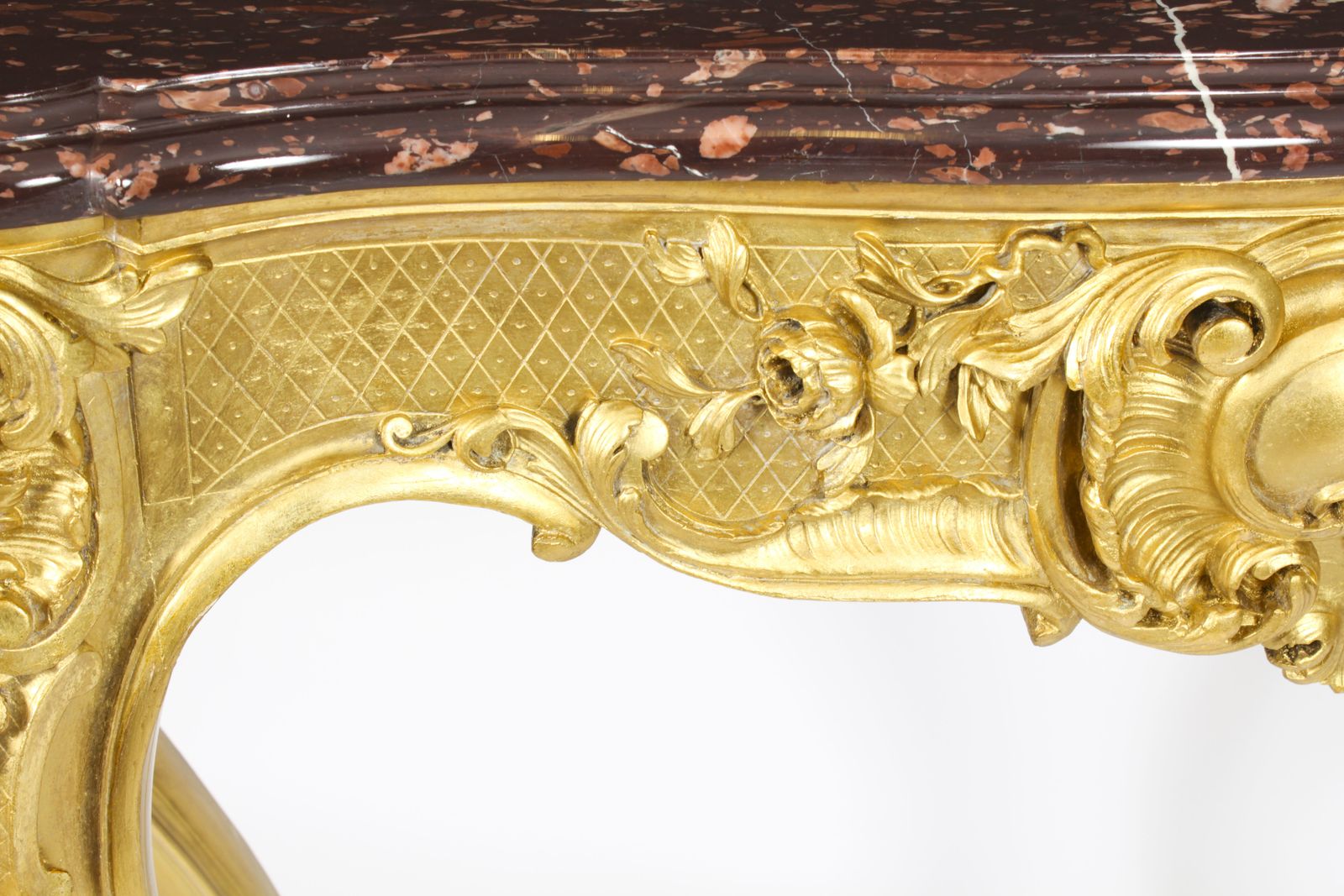 photo for sale Antique Louis Revival Carved Giltwood Console Pier C.1830 19th C