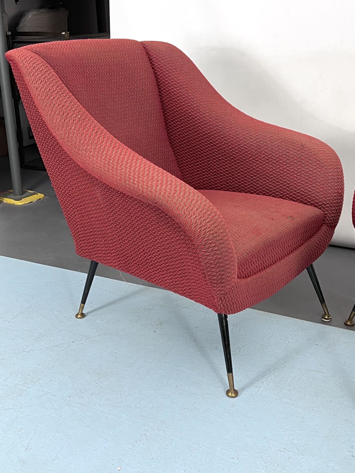 Mid Century Pair Of Lounge Chairs By Gigi Radice For Minotti. Italy 1950s photo vinterior