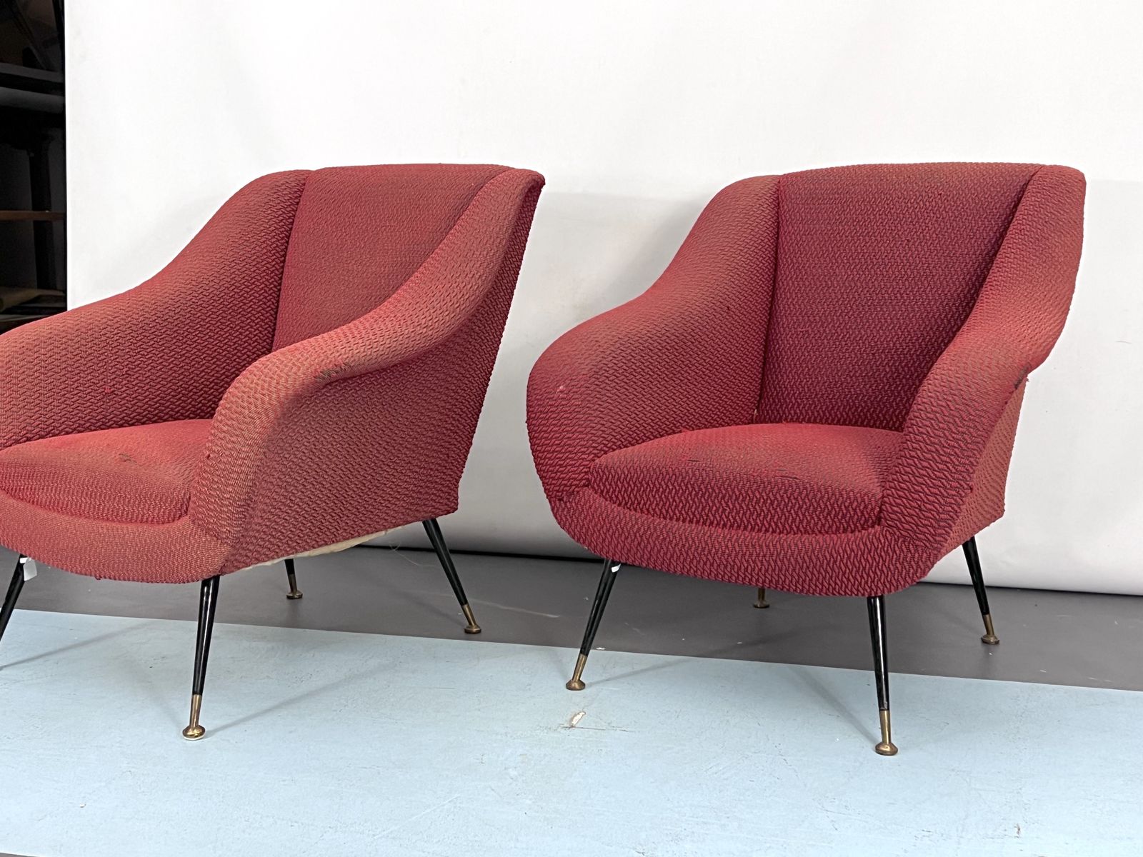 3400.8 Mid Century Pair Of Lounge Chairs By Gigi Radice For Minotti. Italy 1950s photo