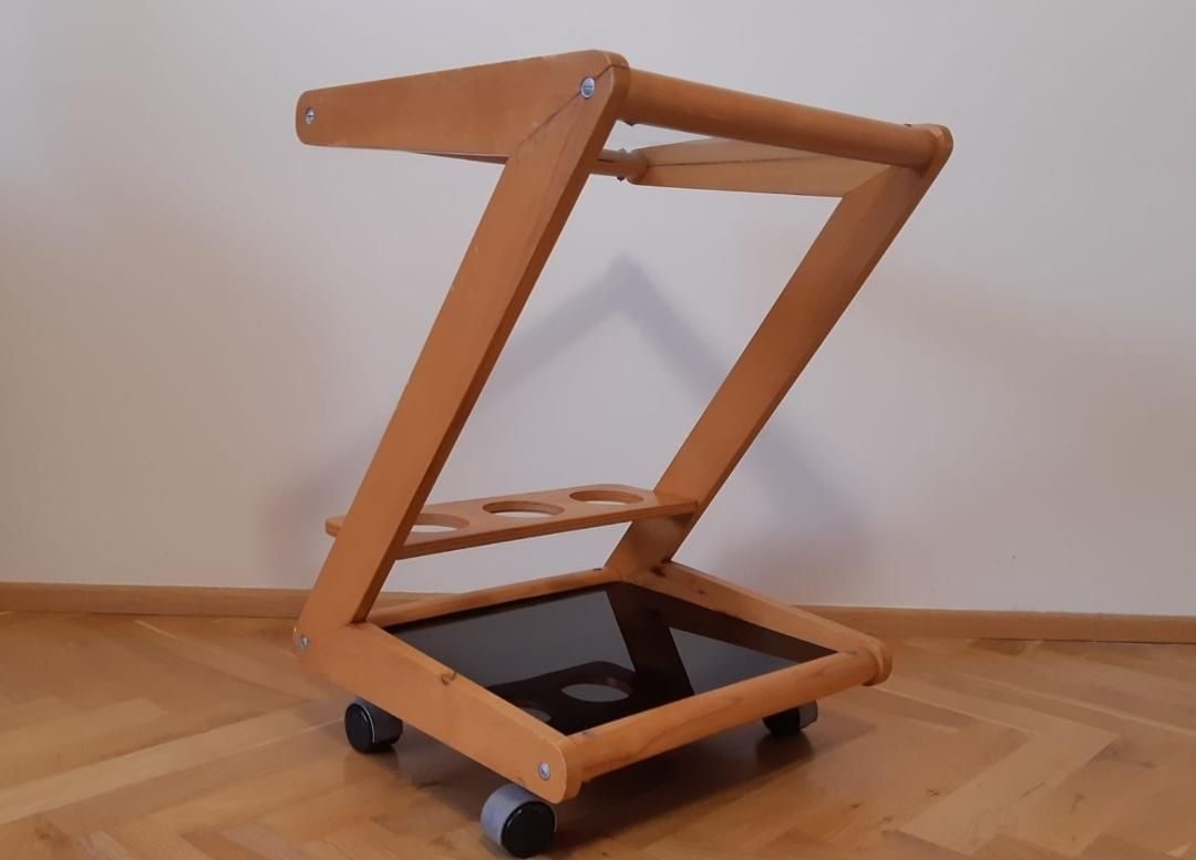 Midcentury Serving Bar Cart Or Trolley, 1960s photo vinterior