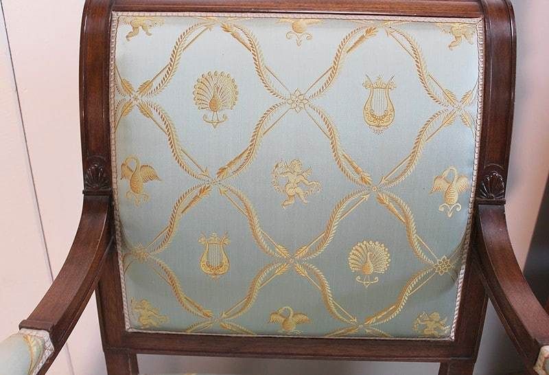 Suite Of 3 Mahogany Armchairs, Louis XVI Style – Mid 20th Century photo vinterior