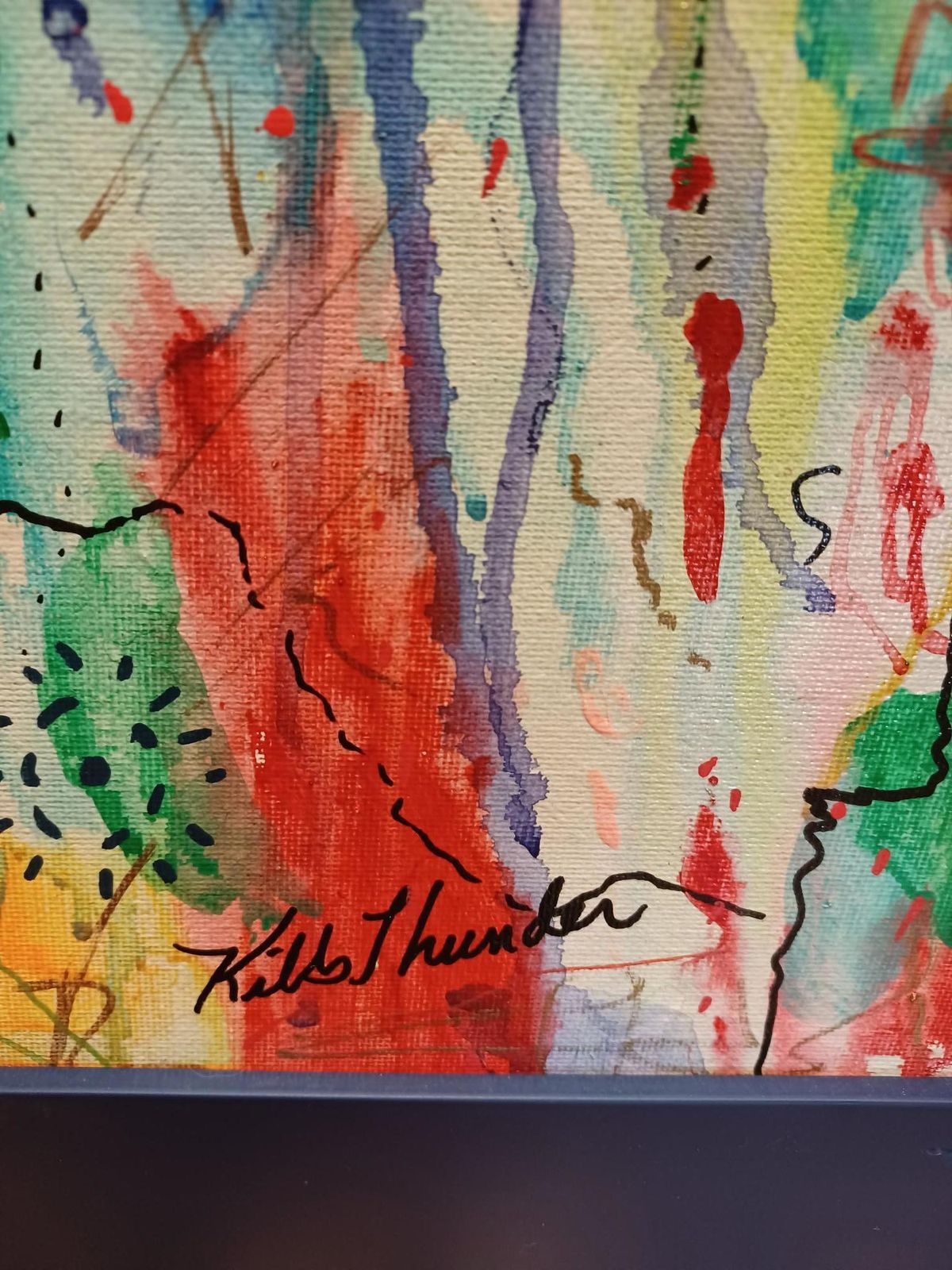 Kathleen Kills Thunder    Medicine Woman . Original Watercolour And Acrylic On Canvas. photo Art