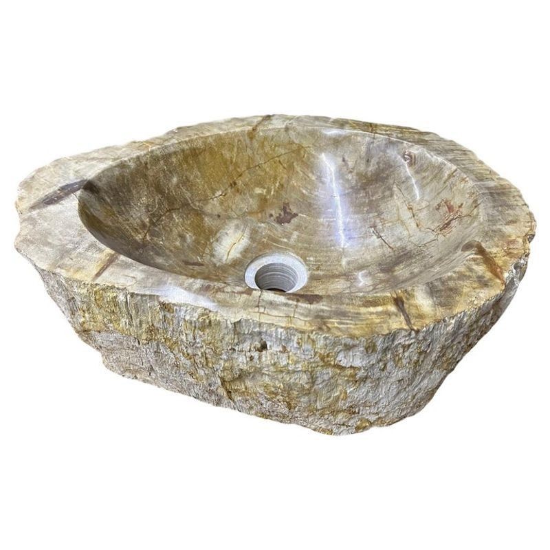 Petrified Wood Sink In Beige/ Brown/ Grey Tones  Organic Modern, Top Quality