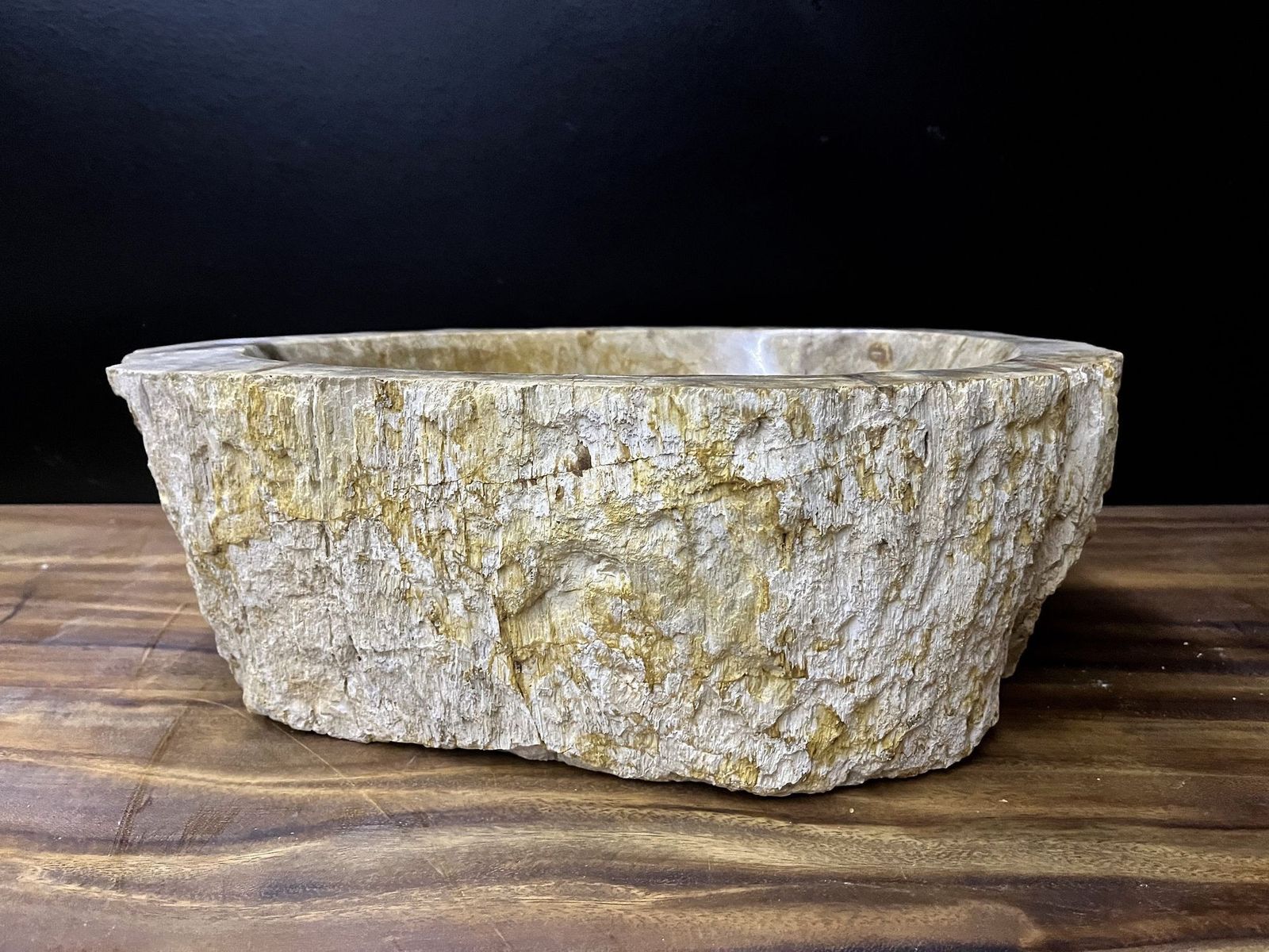 Petrified Wood Sink In Beige/ Brown/ Grey Tones  Organic Modern, Top Quality photo for sale