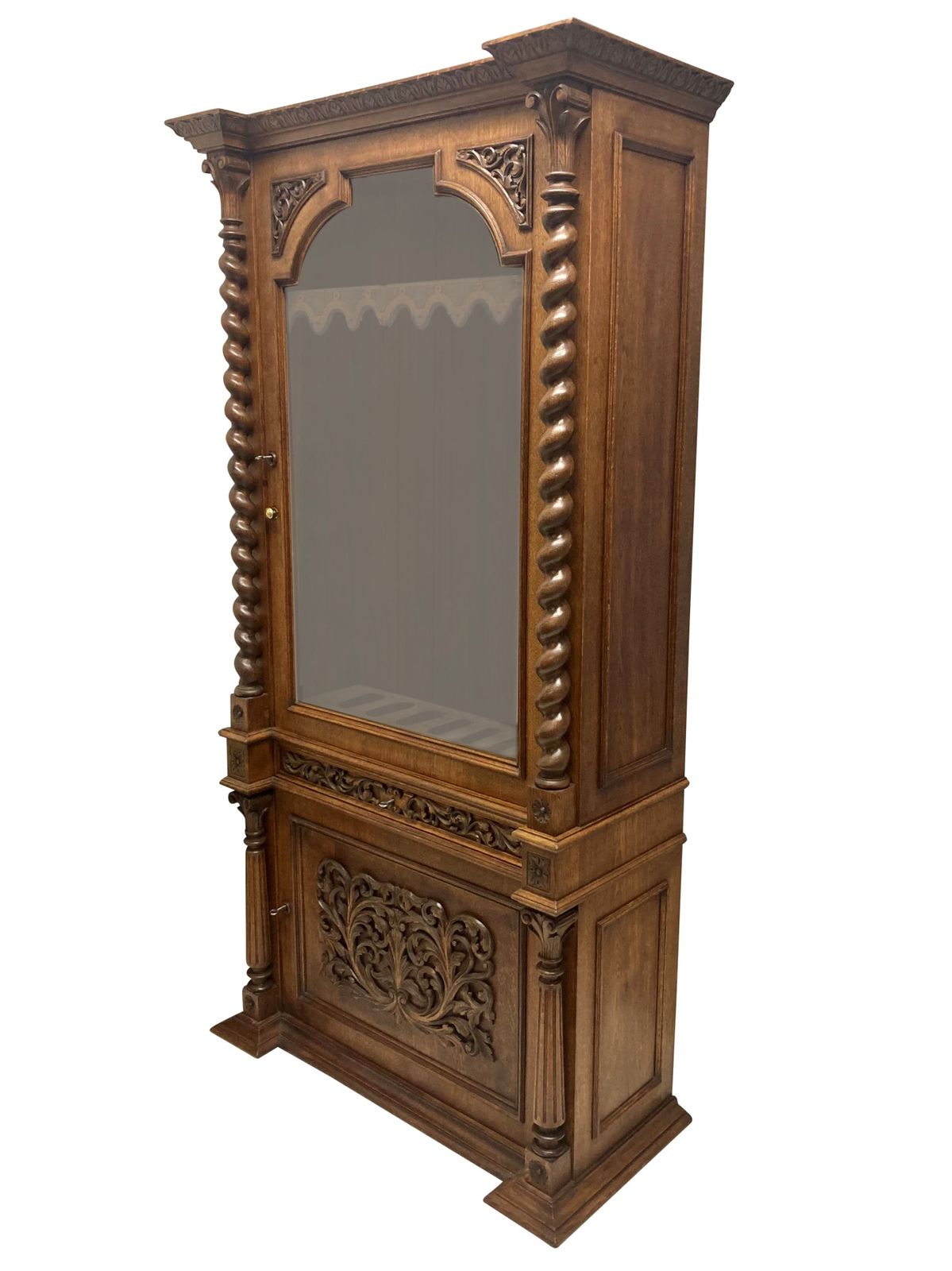 photo furniture An English XIX Century Gun Cabinet In The Romanesque Manner