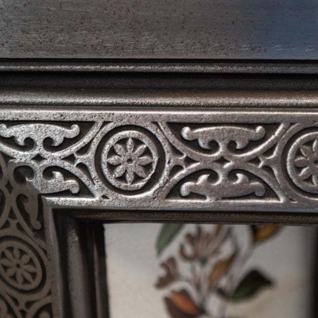 Home Fixtures Antique Polished Cast Iron Fireplace Insert With Tiles photo