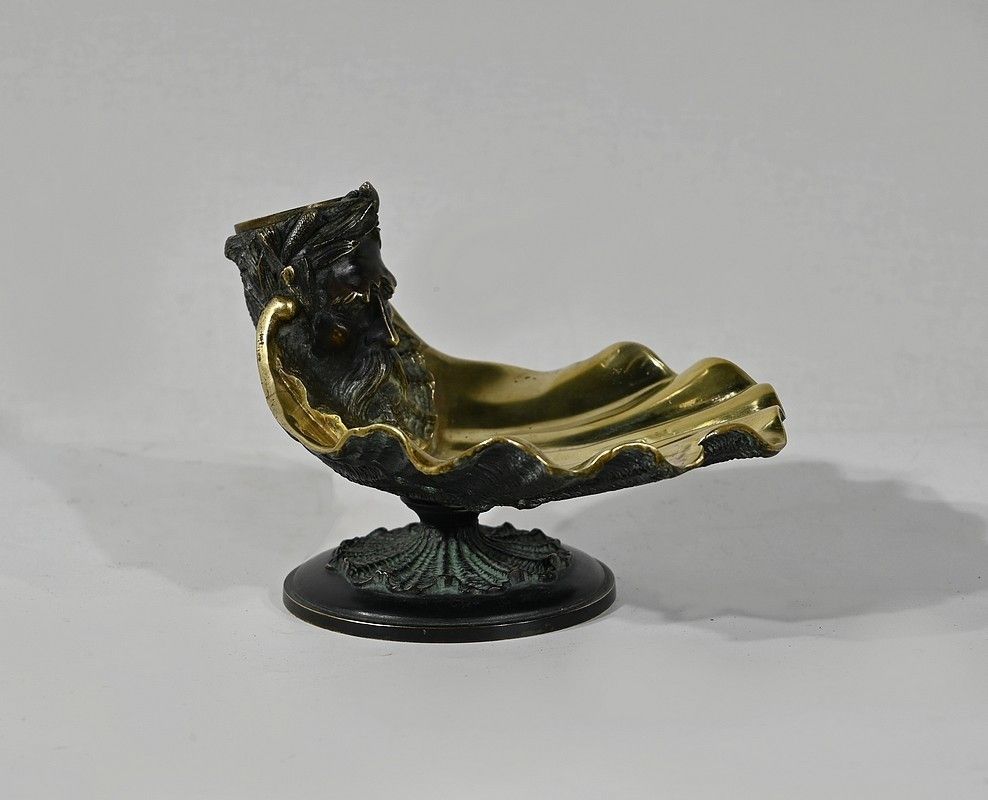 Inkwell In Bronze With Double Patina   2nd Part Of The 19th Century