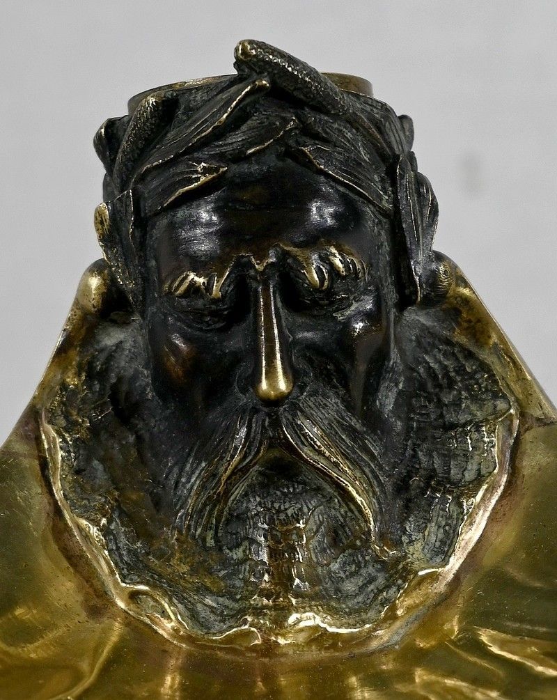 Inkwell In Bronze With Double Patina   2nd Part Of The 19th Century photo 610.79