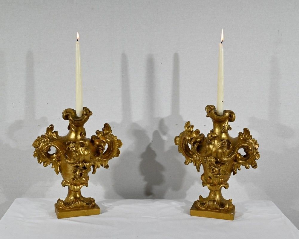 Florentine Fire Pots In Golden Linden   Late 18th Century