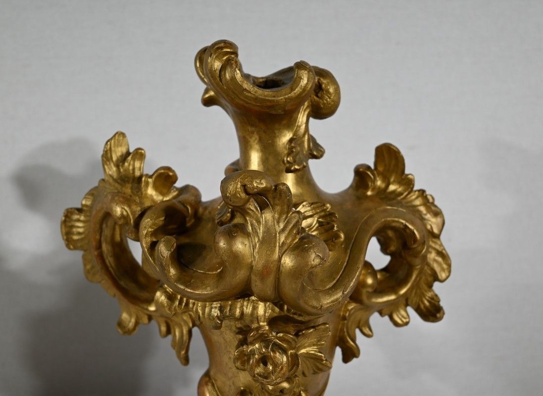 photo furniture Florentine Fire Pots In Golden Linden   Late 18th Century