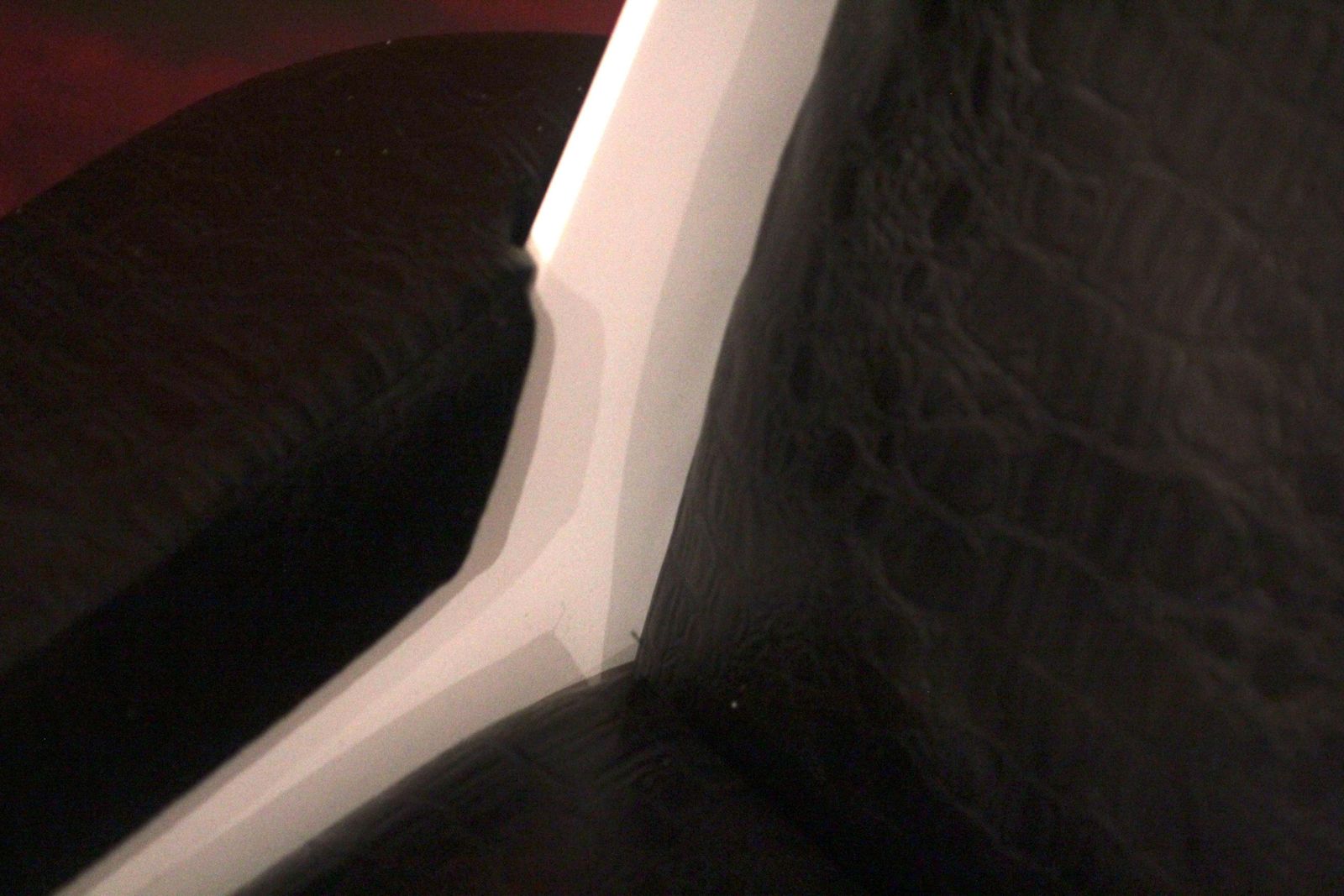 photo furniture Space Age Lounge Chair, White Lacquer, Leather, Reptile Look, Germany, 1970s