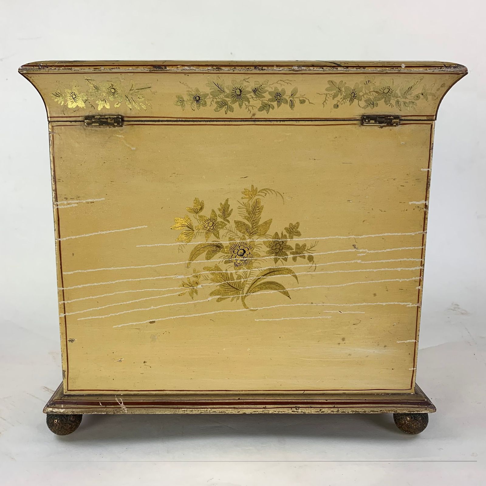 Early 19th Century Yellow Japanned Workbox photo buy