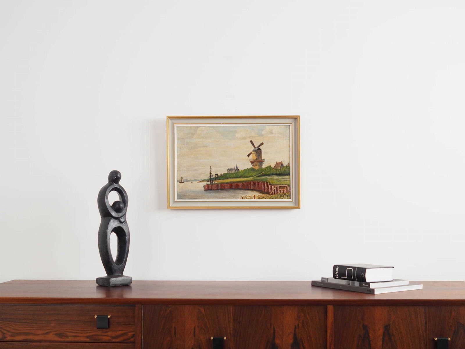 Painting „The Windmill Above The Marina”, Scandinavian Design, 1970s photo furniture