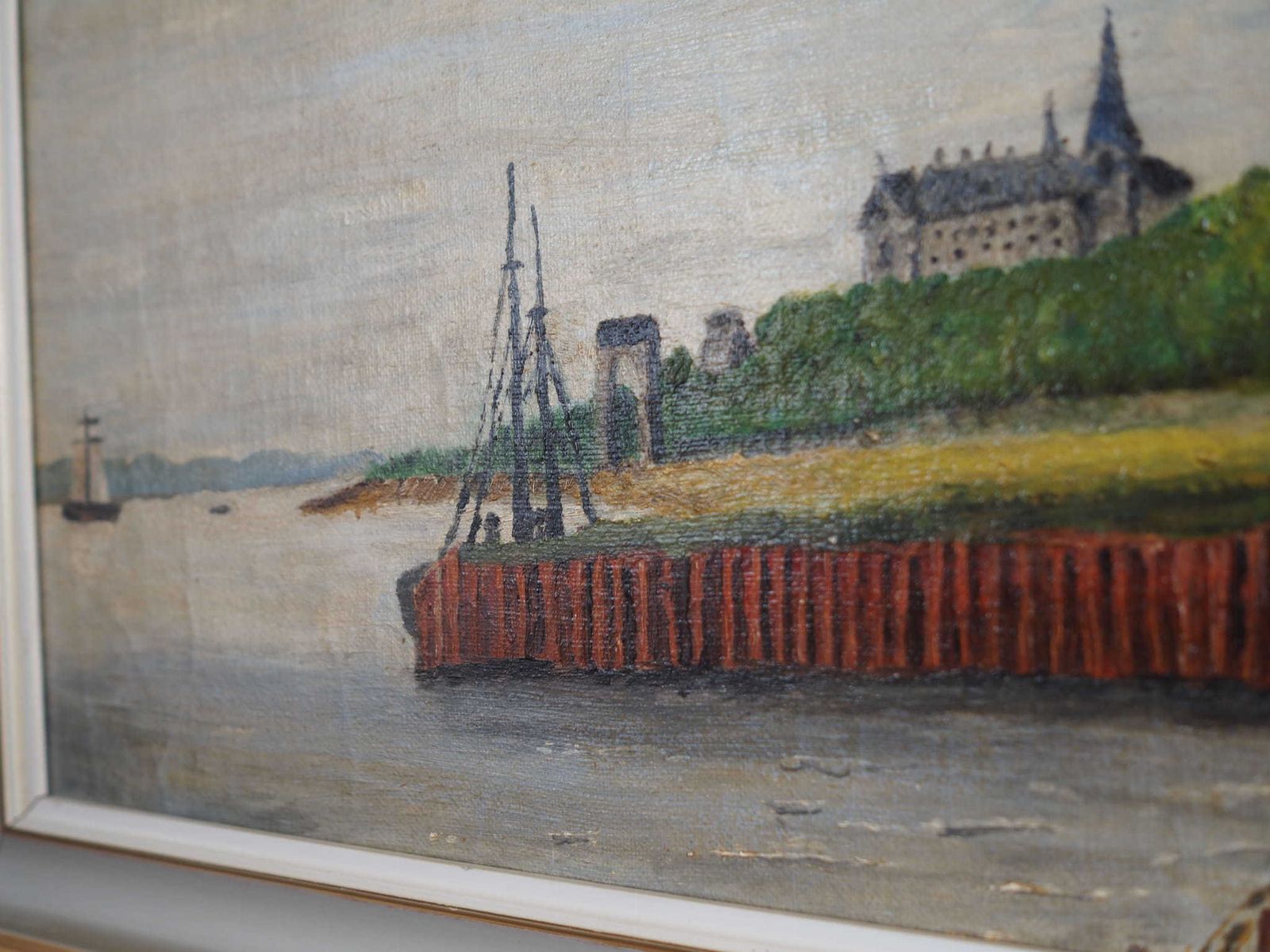 photo furniture Painting „The Windmill Above The Marina”, Scandinavian Design, 1970s