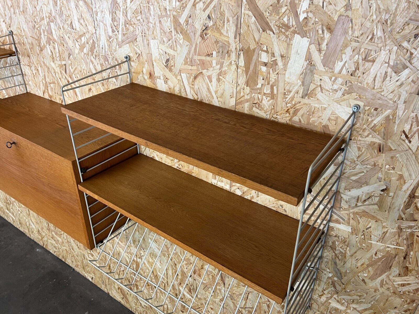 photo furniture 60's 70's Oak String Shelf Module By Kajsa And Nils Nisse Strinning Sweden