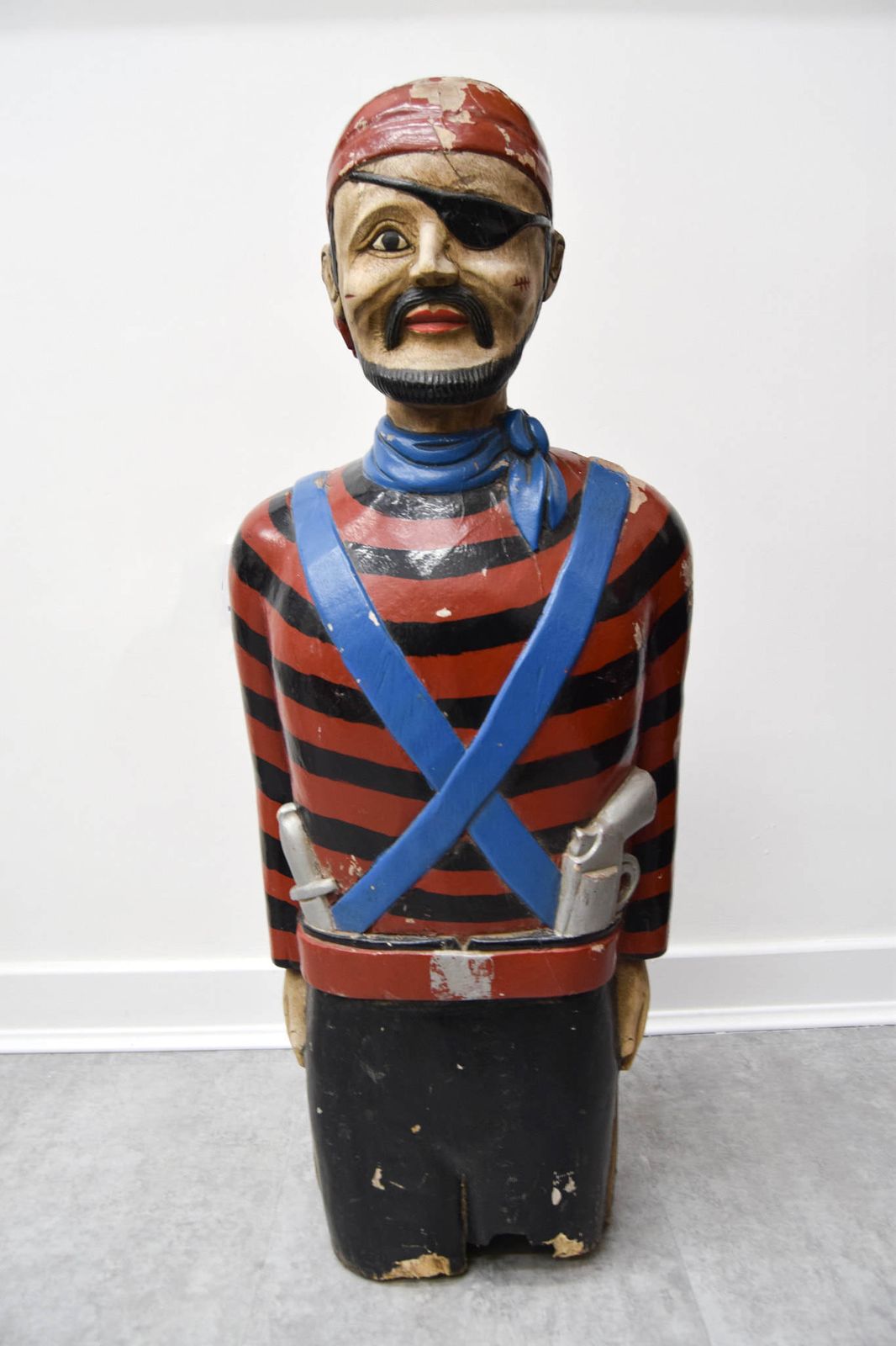 Hand Painted & Carved Late 19th Century Figure Head, In The Form Of A Pirate photo furniture