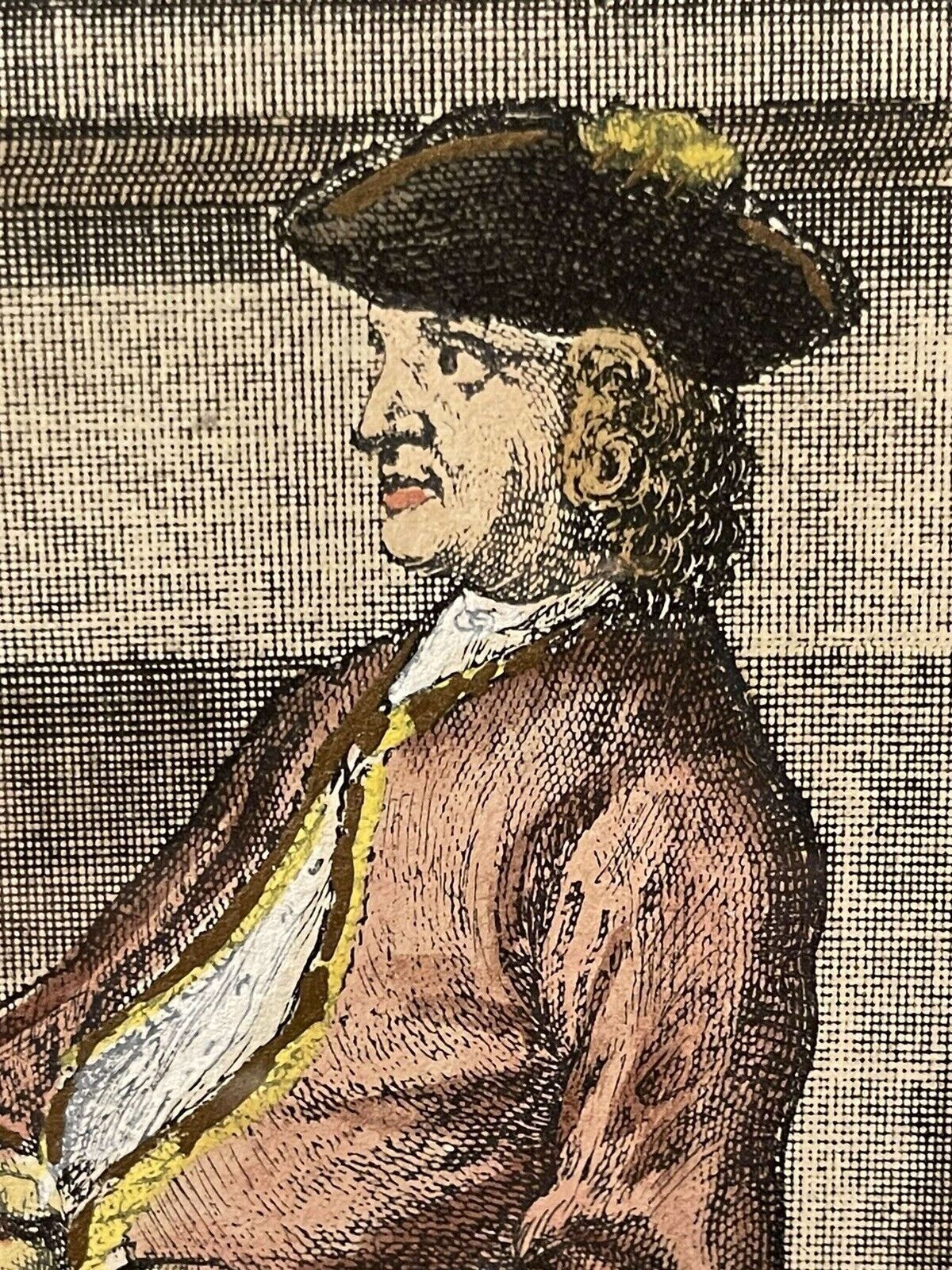 Johann Elias Ridinger (1698 1767) Hand Coloured Engraving 1734 photo Art