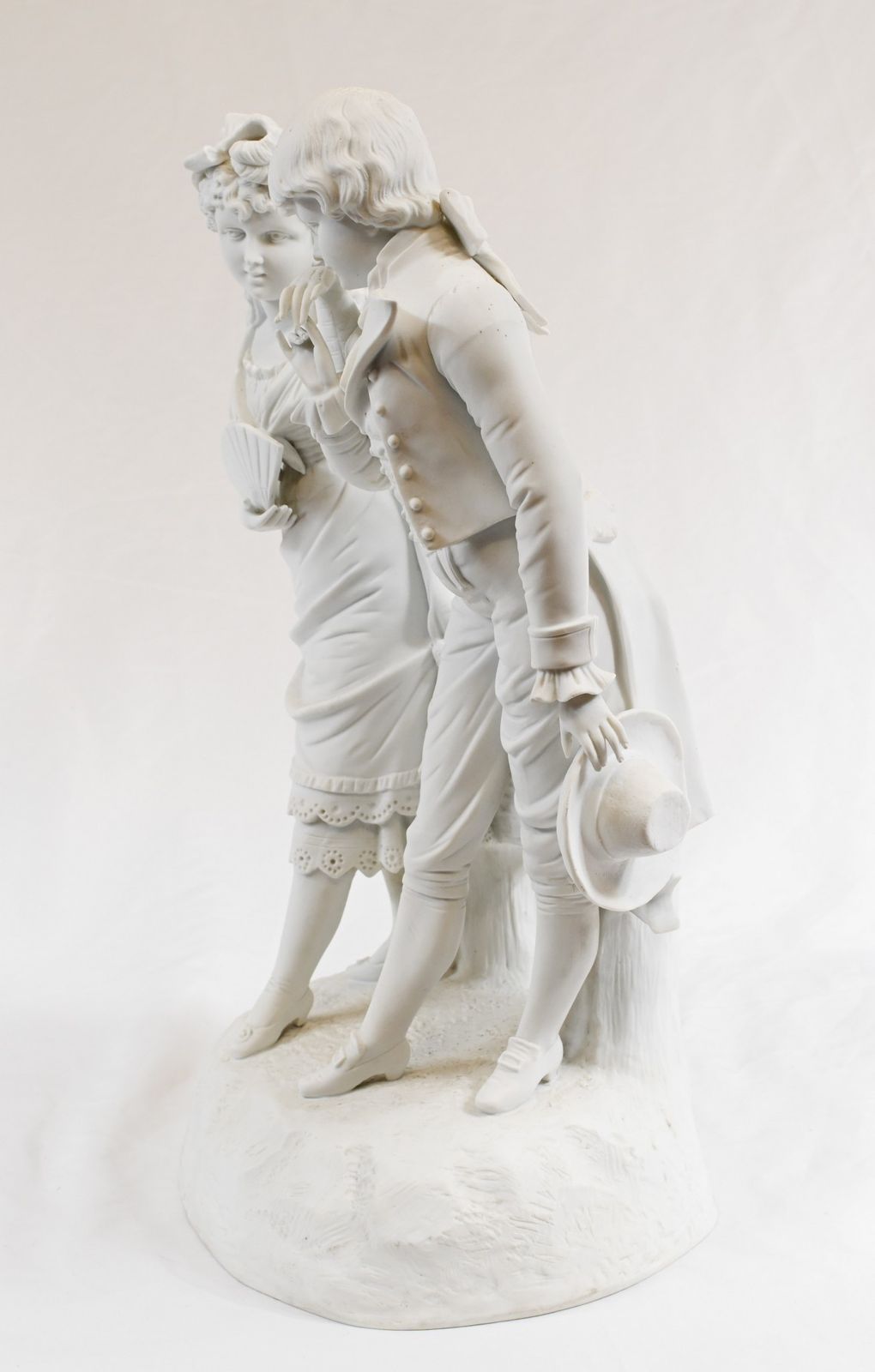 Parian Biscuit Ware Statue Lovers French Parian Antique photo 950.0