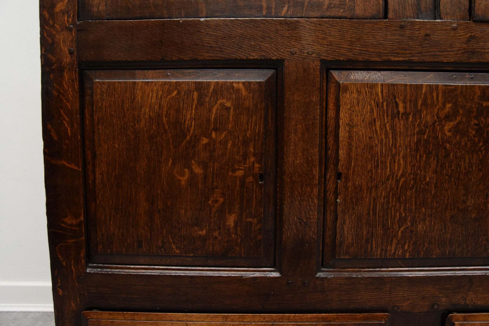 photo buy An Early 18th Century Oak Housekeepers Cupboard / Cabinet