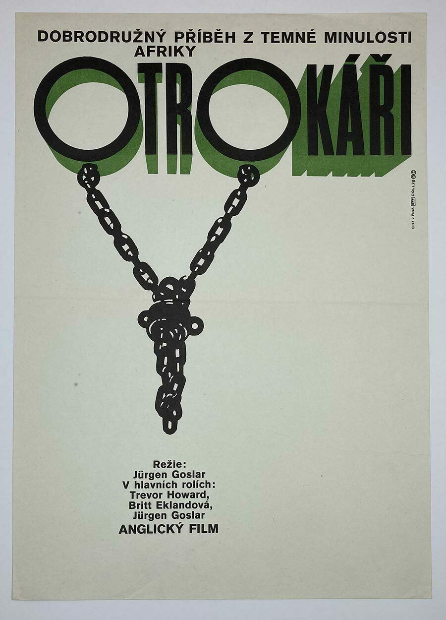 Original Film Poster, Slavers, Dobroslav Foll, 1978, Genuine Czech Vintage Print