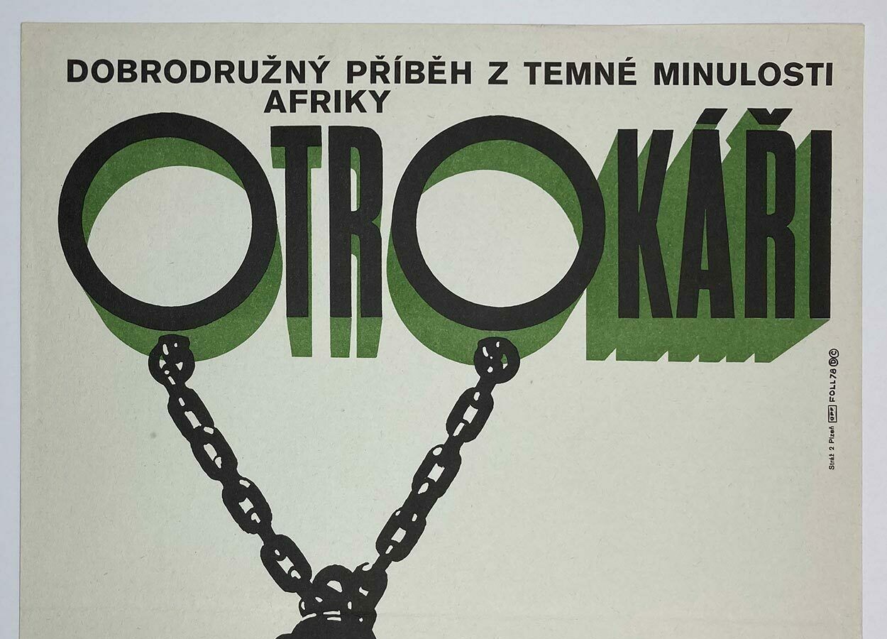 Original Film Poster, Slavers, Dobroslav Foll, 1978, Genuine Czech Vintage Print photo furniture