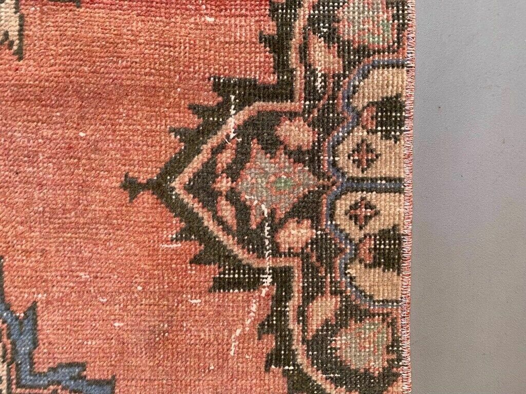 Distressed Turkish Runner 398x81 Cm Wool Vintage Tribal Rug photo vinterior