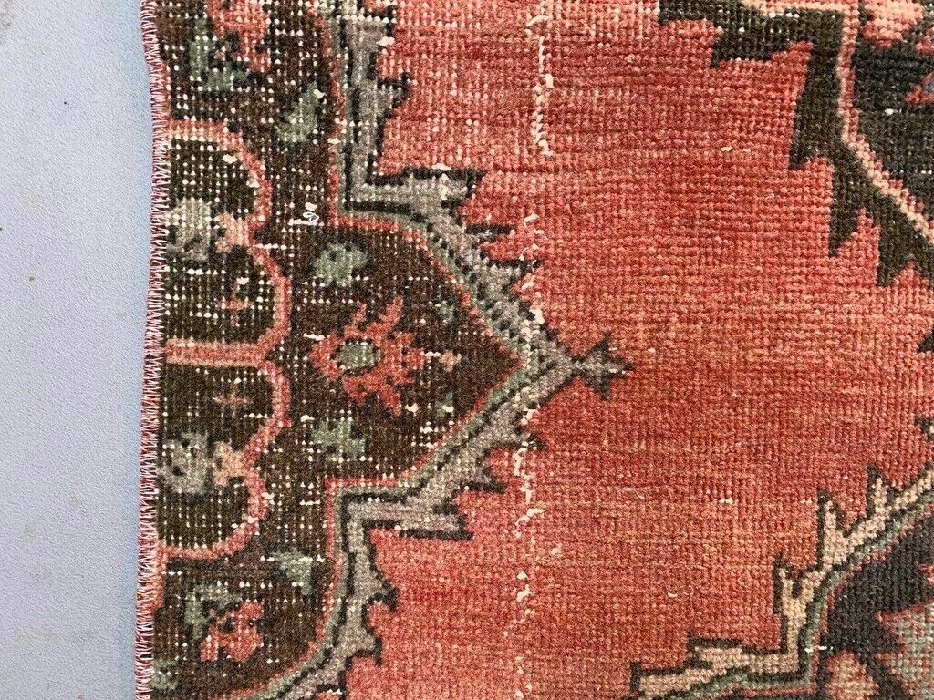Distressed Turkish Runner 398x81 Cm Wool Vintage Tribal Rug photo buy
