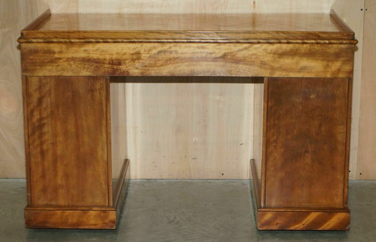 photo buy Antique Victorian Fully Stamped Morris & Co Circa 1880 Satinwood Pedestal Desk