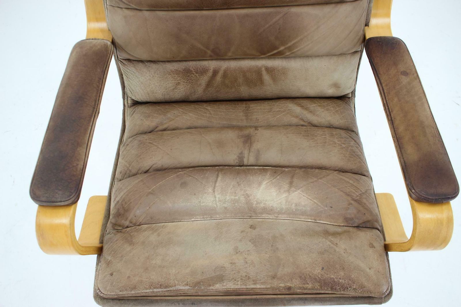 photo for sale 1970s Yngve Ekström Contino Leather Armchair Sweden