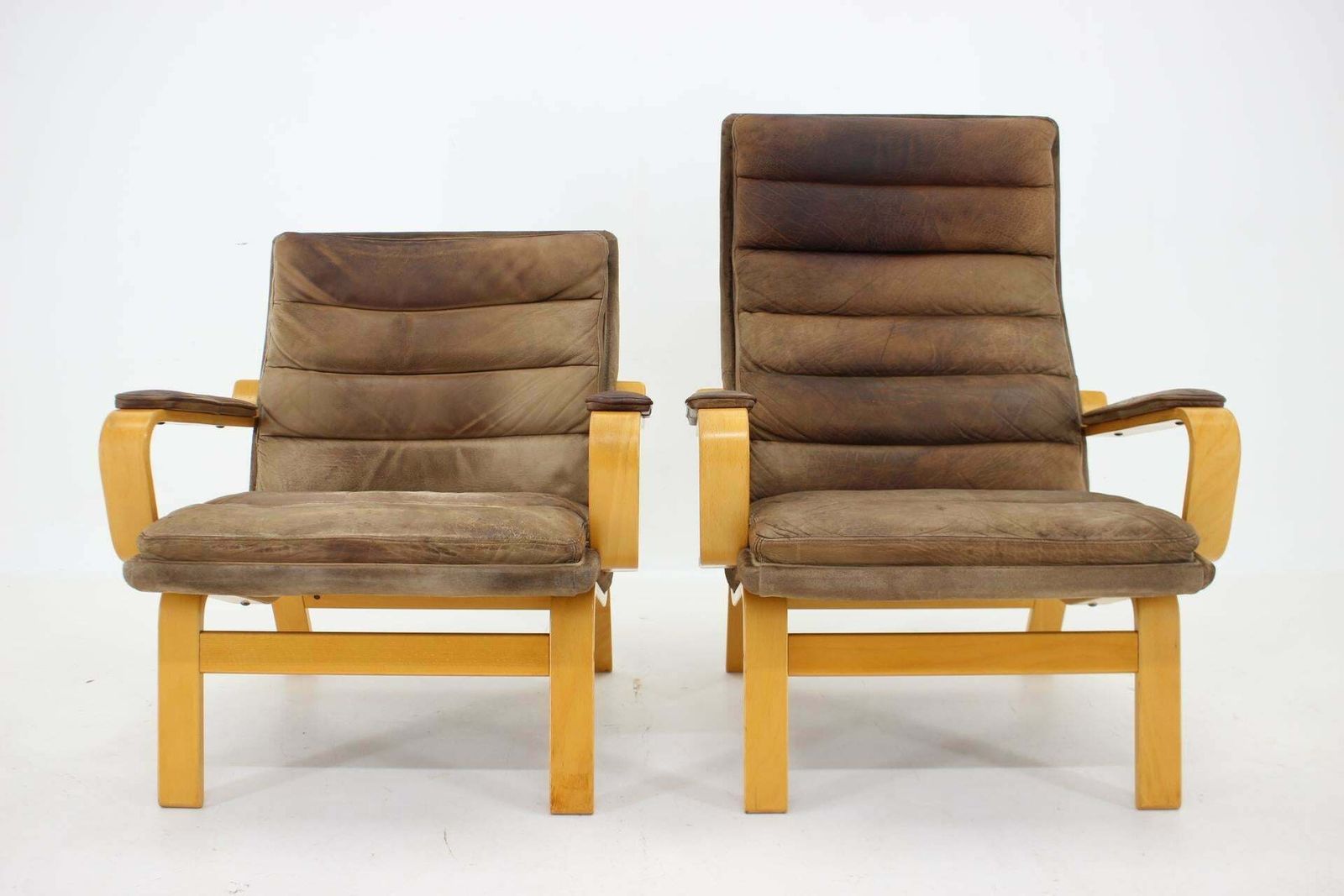 1970s Pair Of Yngve Ekström  Contino  Leather Armachair Sweden photo furniture