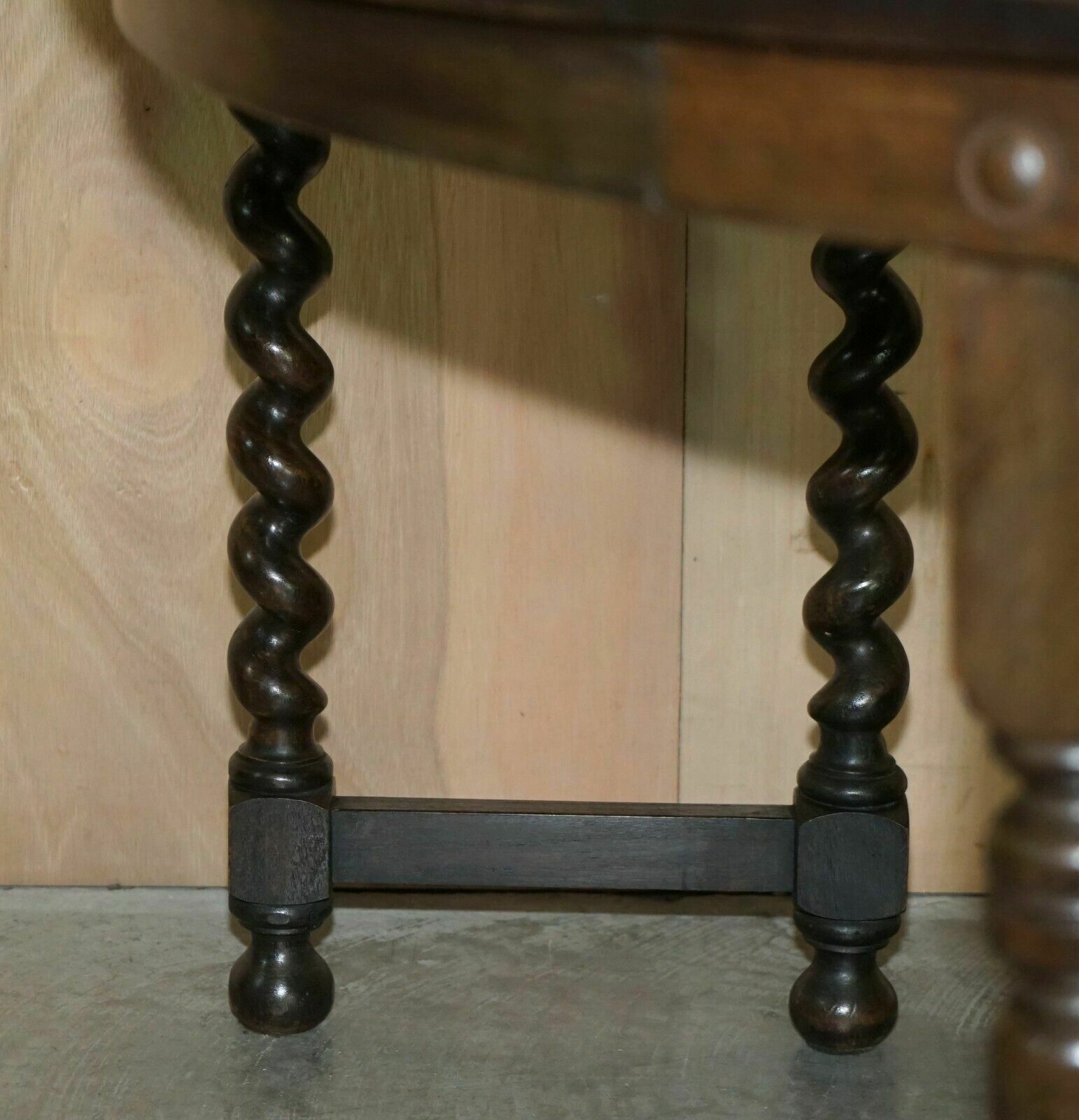 Rare & Collectable Antique Jacobean Revival Barley Twist Leg English Hunt Table photo Furniture