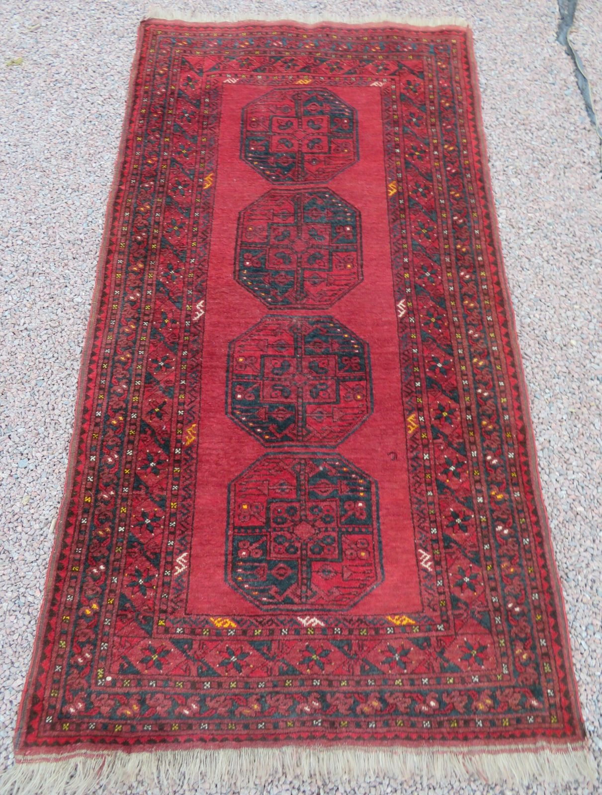 Antique Afghan Ersari Sulayman Village Rug.206cm X 109cm.