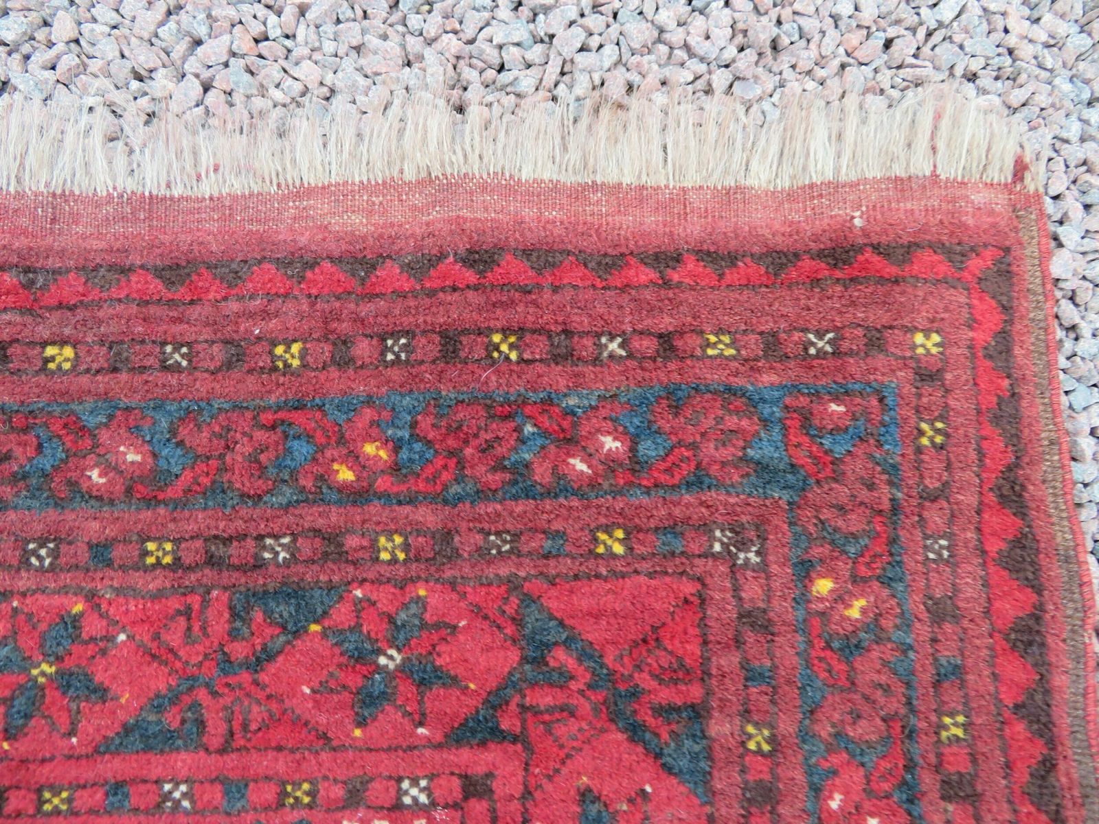 photo vintage Antique Afghan Ersari Sulayman Village Rug.206cm X 109cm.
