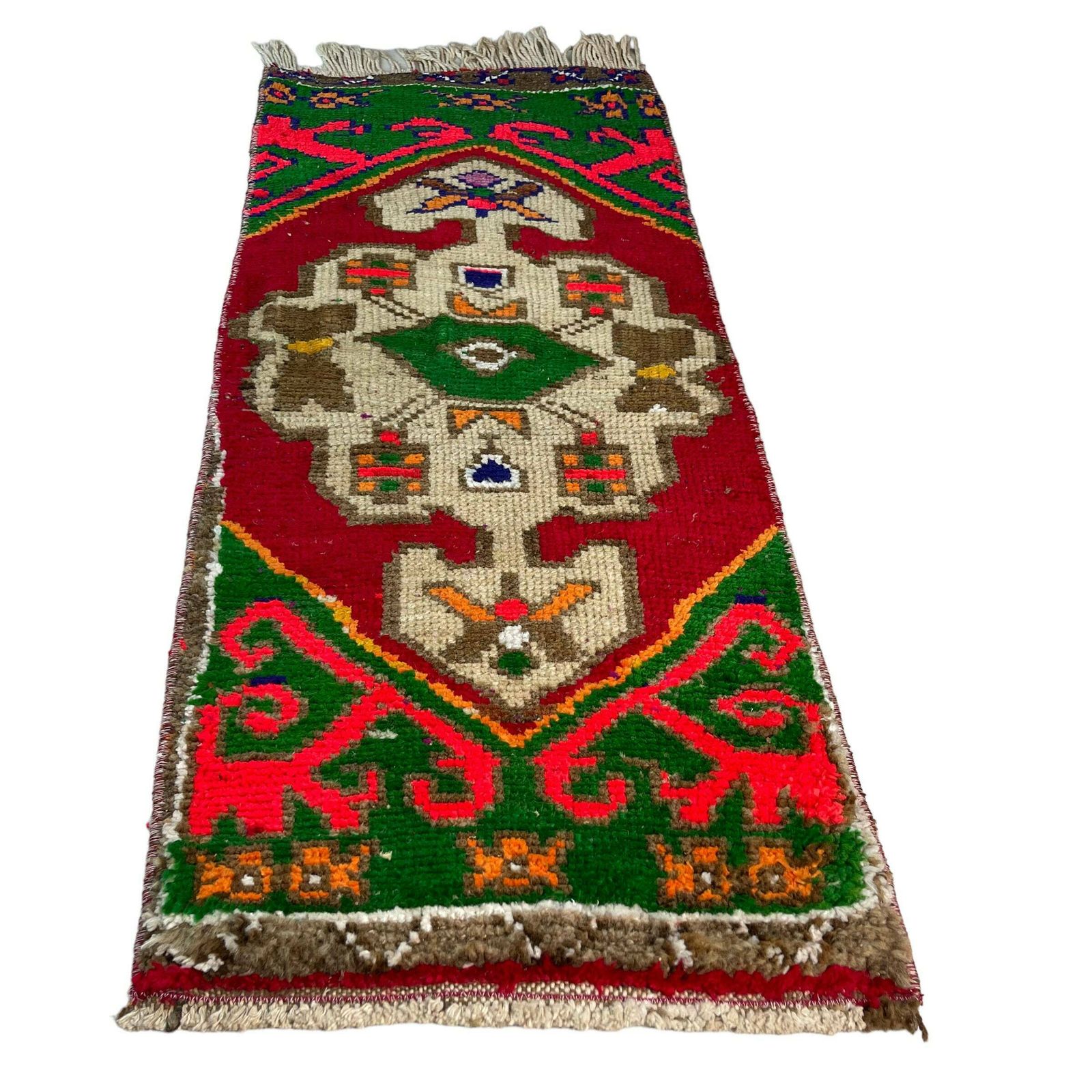 Traditional Vintage Anatolian Turkish Rug