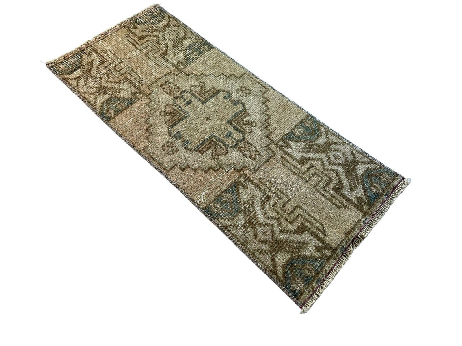 Traditional Turkish Anatolian Rug , Vintage Anatolian Turkish Rug 88 X 40 Cm photo vintage