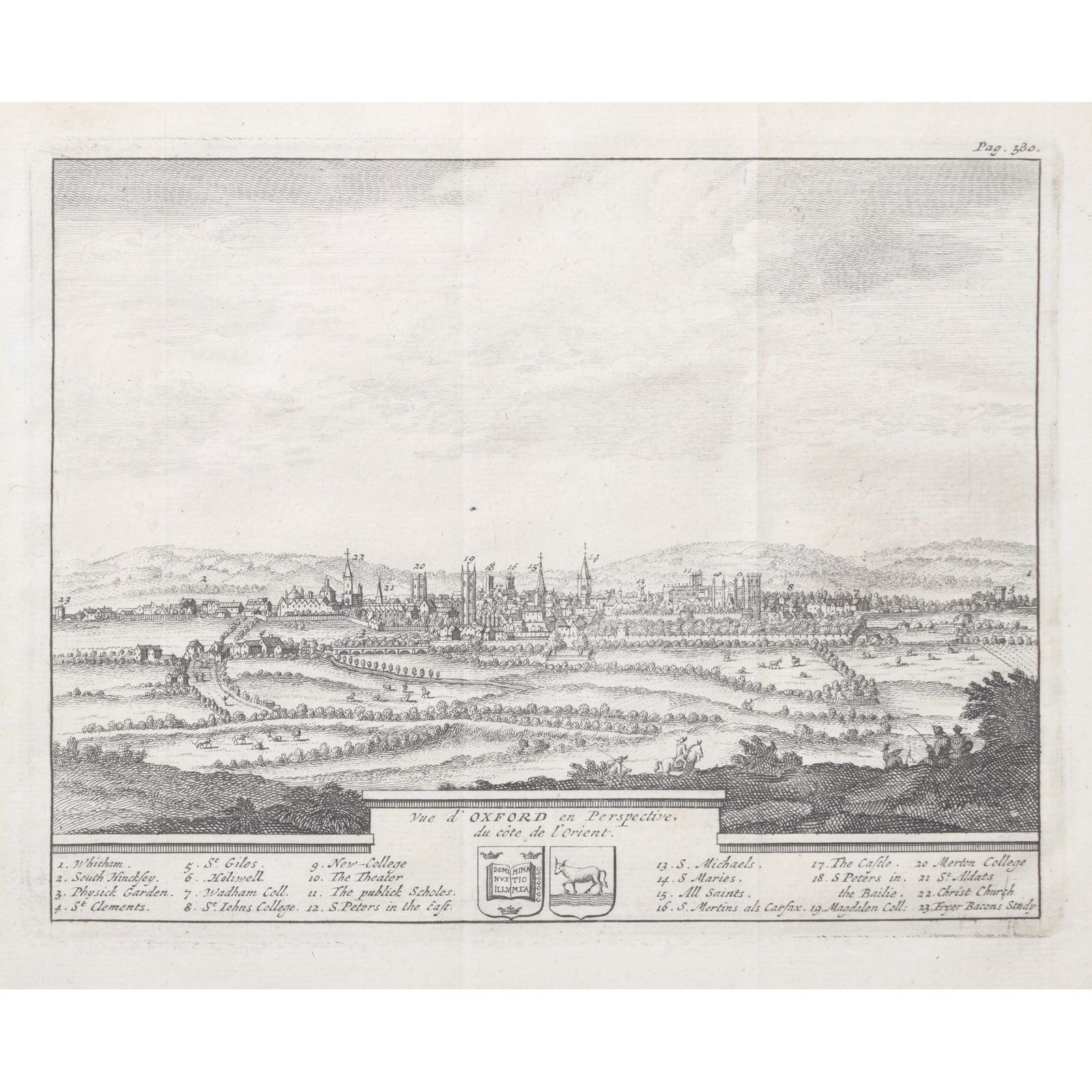 Pieter Van Der Aa (1659 1733), After David Loggan (1634–1692) Oxford From The East (1727)
