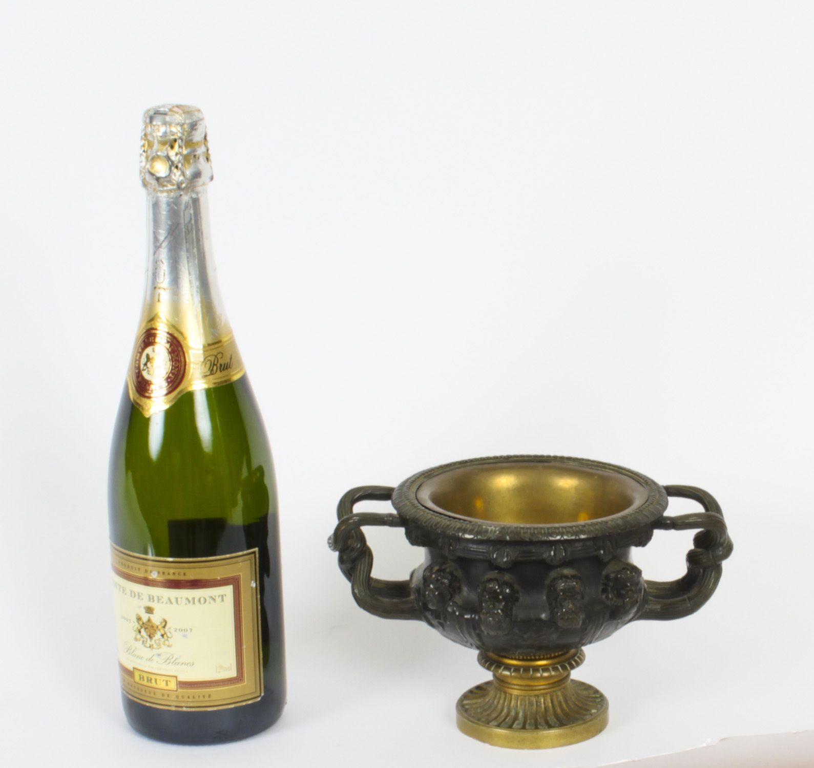 675.0 Antique French Grand Tour Bronze & Ormolu Urn 19th Century photo