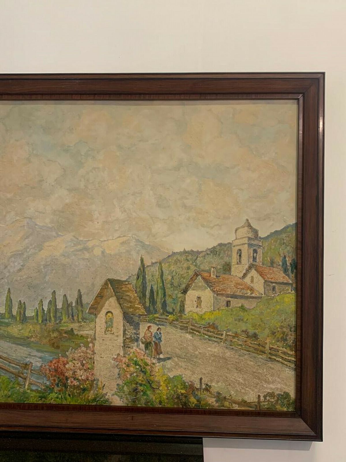 Mountain Landscape, Oil Painting On Canvas, 1920s photo for sale