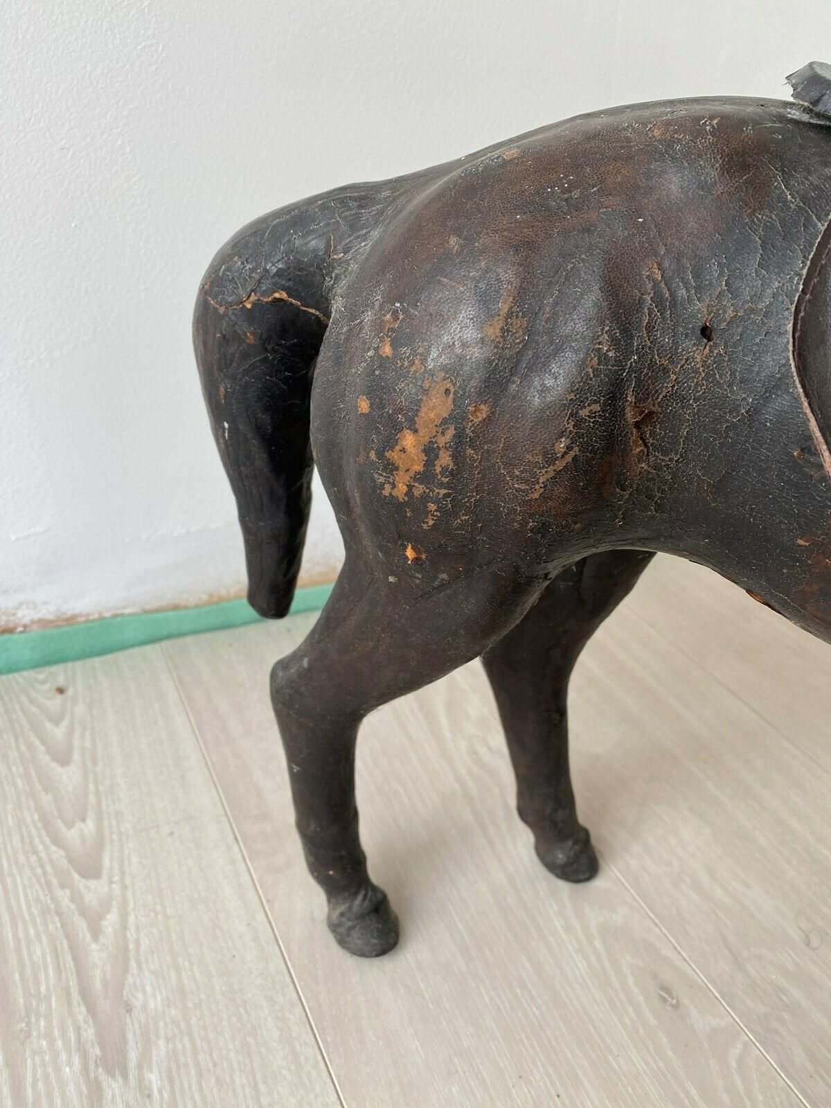 Vintage French Leather Horse photo vintage