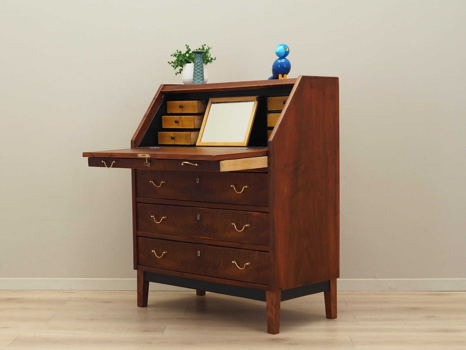 Walnut Secretary, Danish Design, 1960s, Production: Denmark photo Furniture