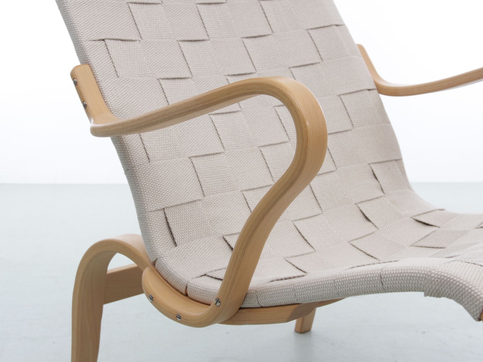 photo for sale Mid Century Modern Scandinavian Pair Of Lounge Chair "Miranda" By Bruno Mathsson