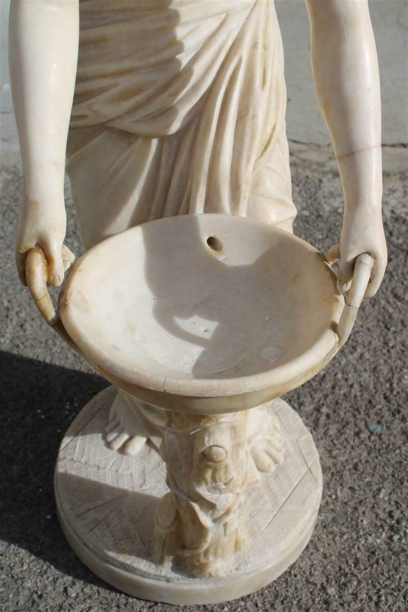 Lady In Solid Italian Art Nouveau Marble With Column And Fountain 1910 photo 3743.0