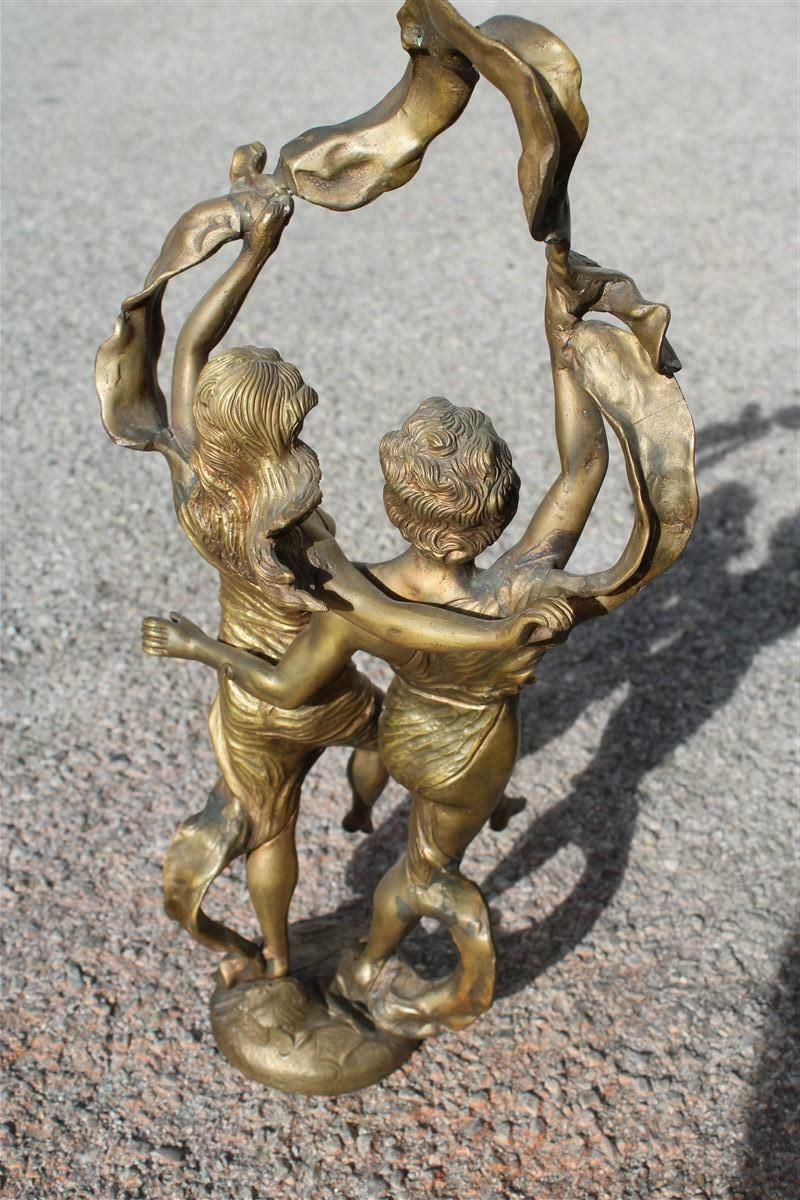 Solid Bronze Figurative Allegorical Art Nouveau With Him And Her Italy 1910 photo buy