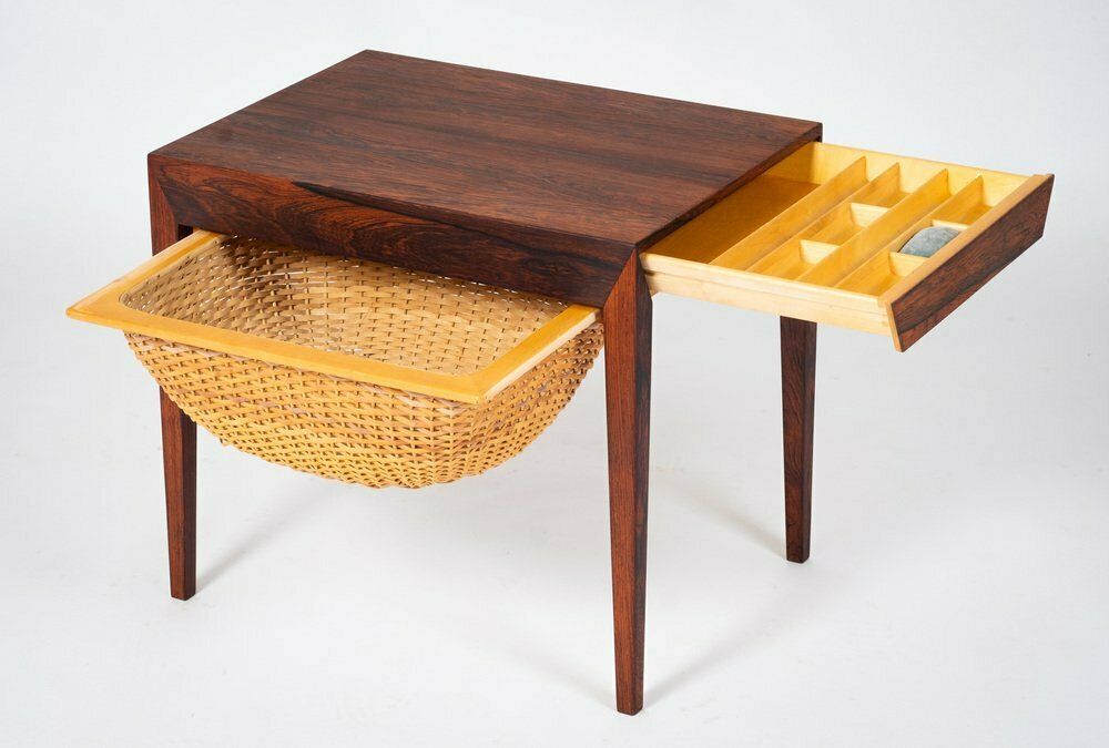 Sewing Table In Rosewood By Severin Hansen For Haslev Furniture Carpentry, 1950s photo 1512.0