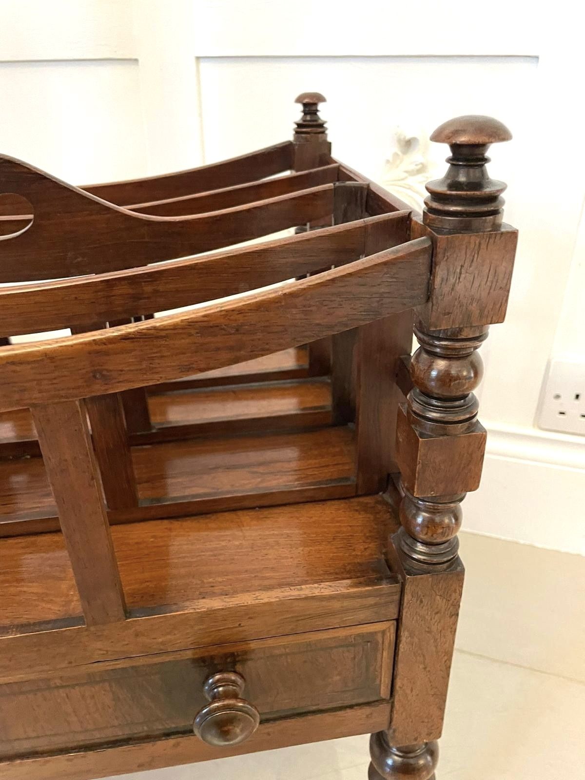 Antique 19th Century Quality Mahogany Freestanding Canterbury photo vintage