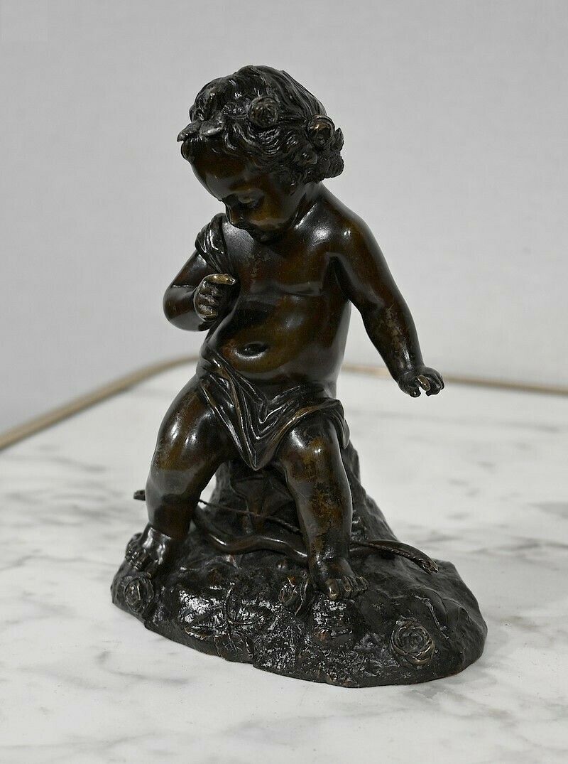 Bronze “Putto With The Arc” – 19th Century photo furniture